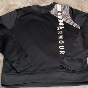 Under Armour Cold Gear Sweatshirt Size M NWT Black Pullover loose fit. (…